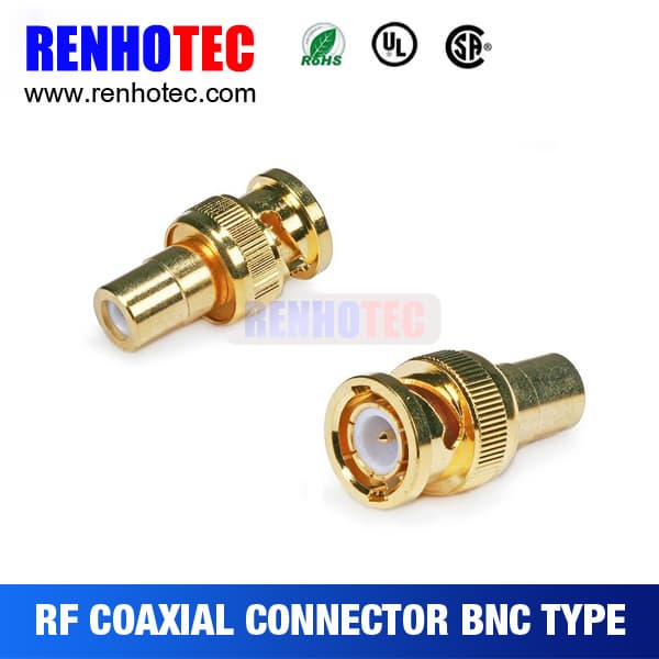 Golden male bnc connector
